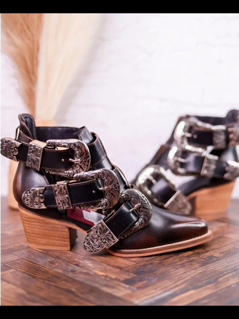 NWT Loyal West - Rodeo Premium Calfskin Ankle Bootie Black western 8 NFR